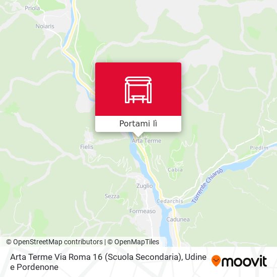 Mappa Arta Terme Via Roma 16 (Scuola Secondaria)