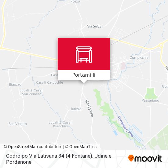 Mappa Codroipo Via Latisana 34 (4 Fontane)