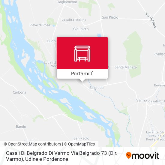 Mappa Casali Di Belgrado Di Varmo Via Belgrado 73 (Dir. Varmo)