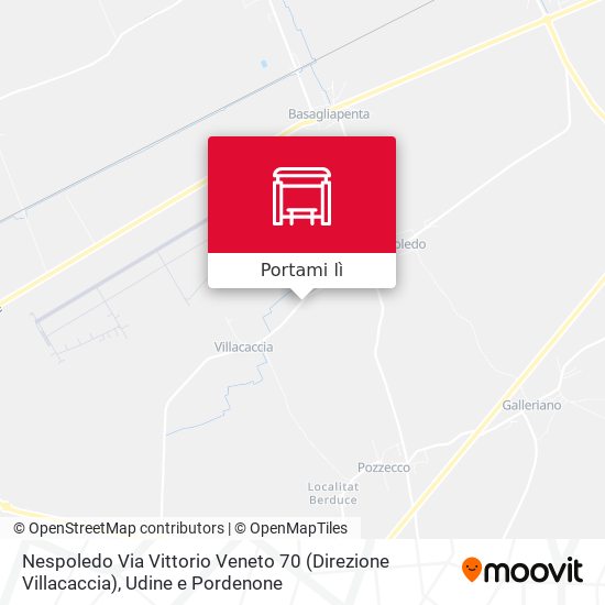 Mappa Nespoledo Via Vittorio Veneto 70 (Direzione Villacaccia)