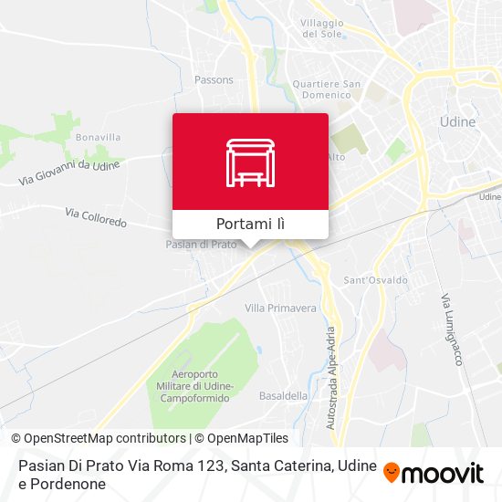 Mappa Pasian Di Prato Via Roma 123, Santa Caterina