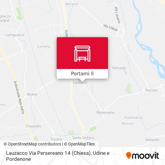 Mappa Lauzacco Via Persereano 14 (Chiesa)