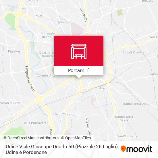 Mappa Udine Viale Giuseppe Duodo 50 (Piazzale 26 Luglio)