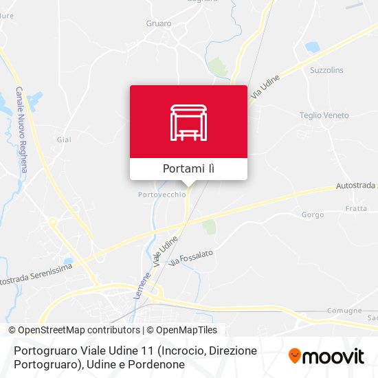 Mappa Portogruaro Viale Udine 11 (Incrocio, Direzione Portogruaro)