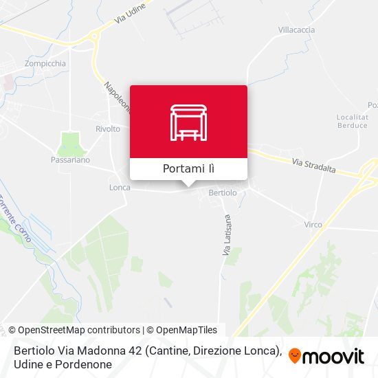Mappa Bertiolo Via Madonna 42 (Cantine, Direzione Lonca)