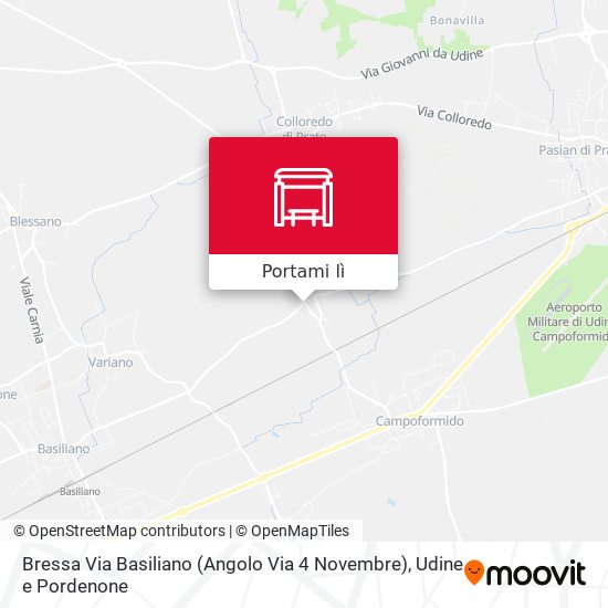 Mappa Bressa Via Basiliano (Angolo Via 4 Novembre)