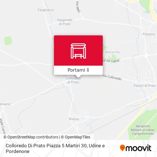 Mappa Colloredo Di Prato Piazza 5 Martiri 30