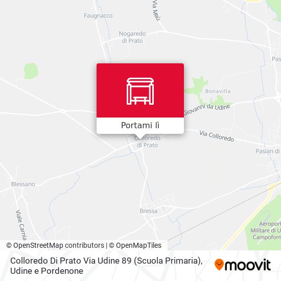 Mappa Colloredo Di Prato Via Udine 89 (Scuola Primaria)