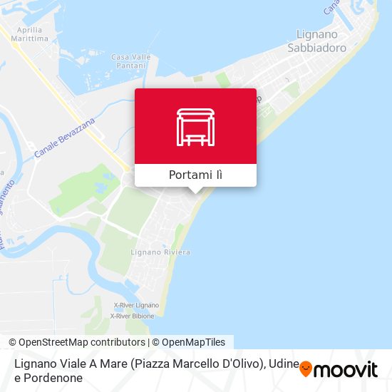 Mappa Lignano Viale A Mare (Piazza Marcello D'Olivo)