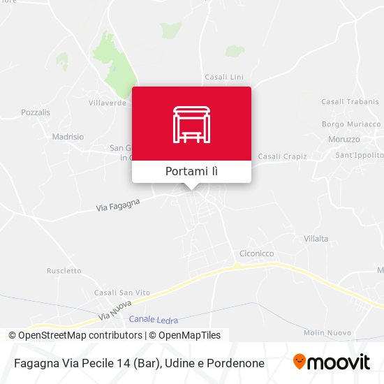 Mappa Fagagna Via Pecile 14 (Bar)