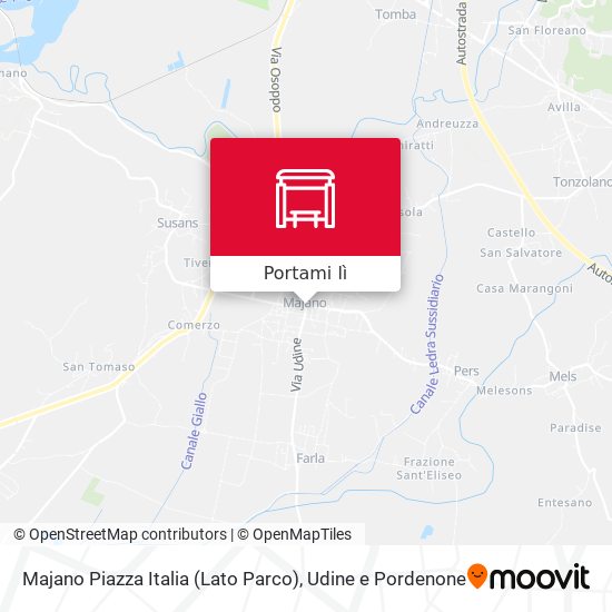 Mappa Majano Piazza Italia (Lato Parco)