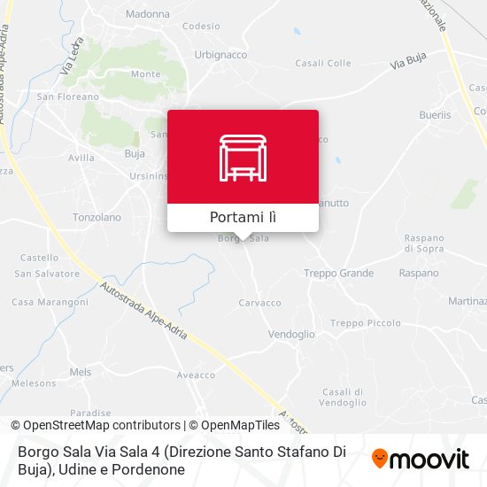 Mappa Borgo Sala Via Sala 4 (Direzione Santo Stafano Di Buja)