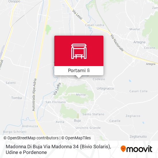 Mappa Madonna Di Buja Via Madonna 34 (Bivio Solaris)