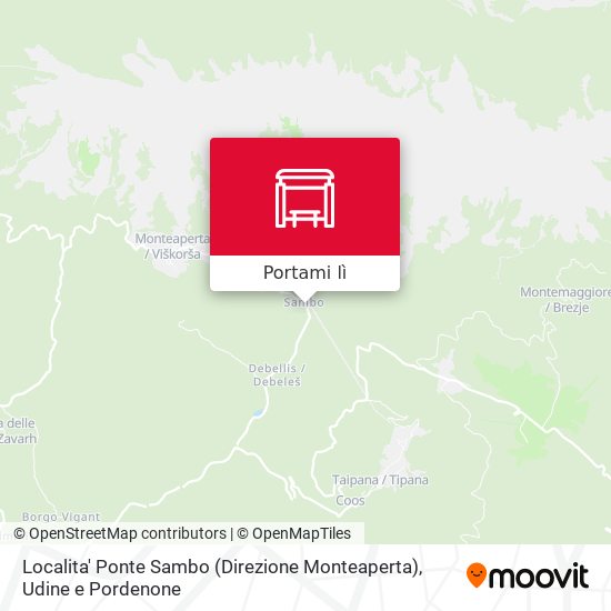 Mappa Localita' Ponte Sambo (Direzione Monteaperta)