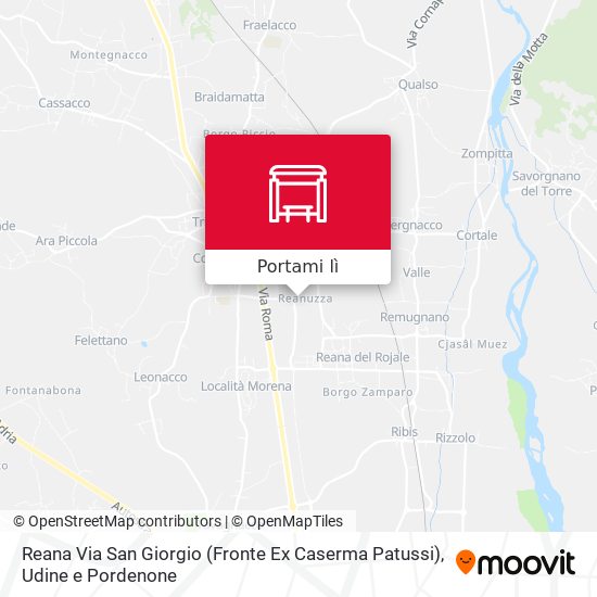 Mappa Reana Via San Giorgio (Fronte Ex Caserma Patussi)