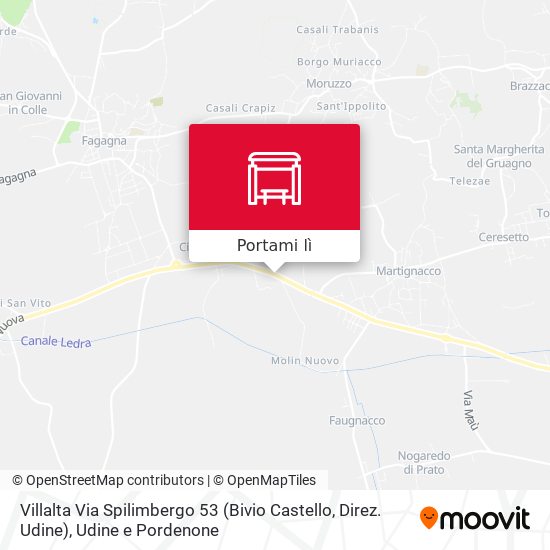 Mappa Villalta Via Spilimbergo 53 (Bivio Castello, Direz. Udine)