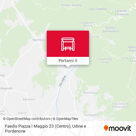 Mappa Faedis Piazza I Maggio 23 (Centro)