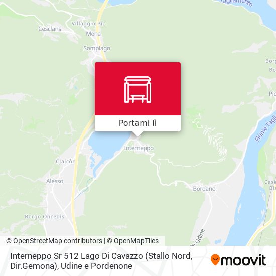 Mappa Interneppo Sr 512 Lago Di Cavazzo (Stallo Nord, Dir.Gemona)