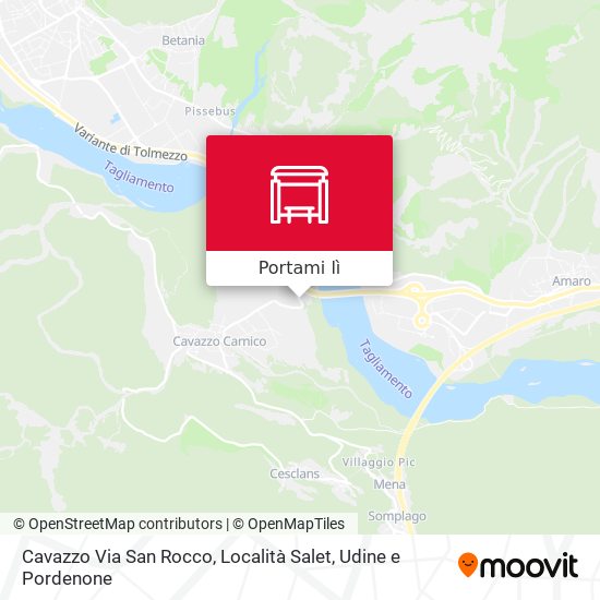 Mappa Cavazzo Via San Rocco, Località Salet