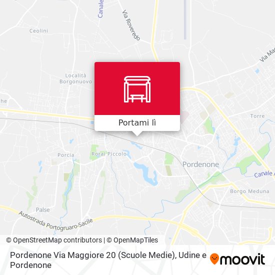 Mappa Pordenone Via Maggiore 20 (Scuole Medie)