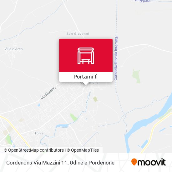 Mappa Cordenons Via Mazzini 11