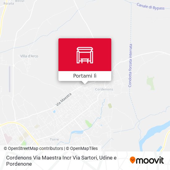 Mappa Cordenons Via Maestra Incr Via Sartori