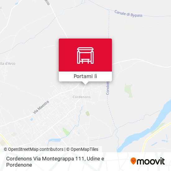 Mappa Cordenons Via Montegrappa 111