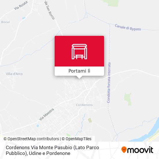 Mappa Cordenons Via Monte Pasubio (Lato Parco Pubblico)