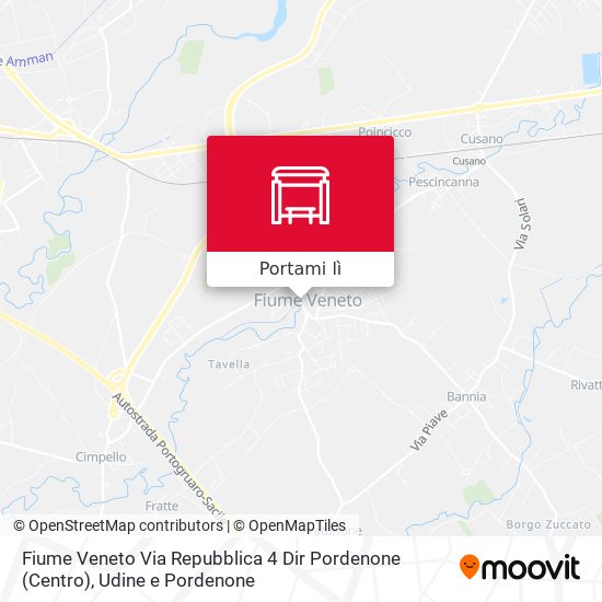 Mappa Fiume Veneto Via Repubblica 4 Dir Pordenone (Centro)