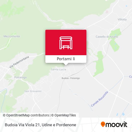 Mappa Budoia Via Viola 21