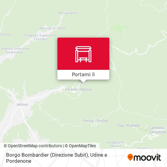 Mappa Borgo Bombardier (Direzione Subit)