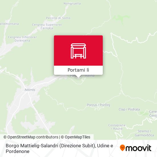 Mappa Borgo Mattielig-Salandri (Direzione Subit)