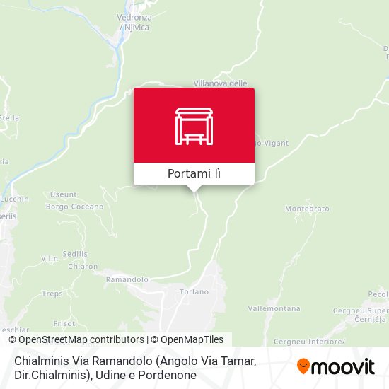 Mappa Chialminis Via Ramandolo (Angolo Via Tamar, Dir.Chialminis)