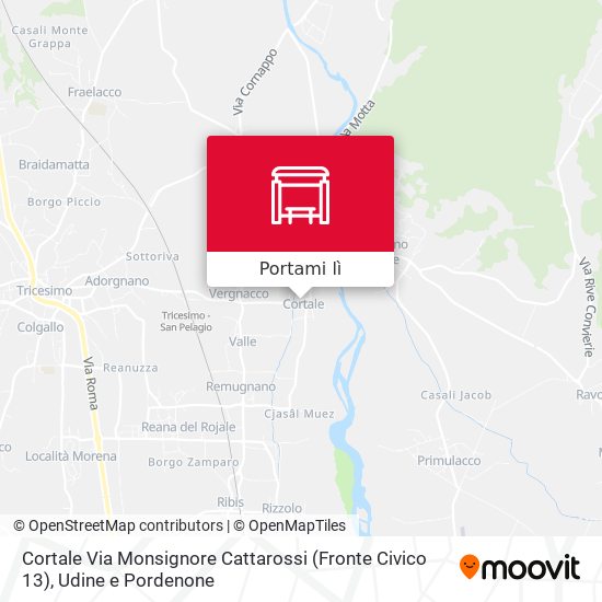 Mappa Cortale Via Monsignore Cattarossi (Fronte Civico 13)