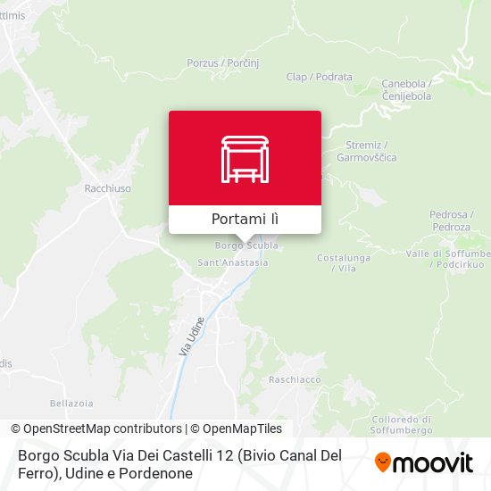 Mappa Borgo Scubla Via Dei Castelli 12 (Bivio Canal Del Ferro)
