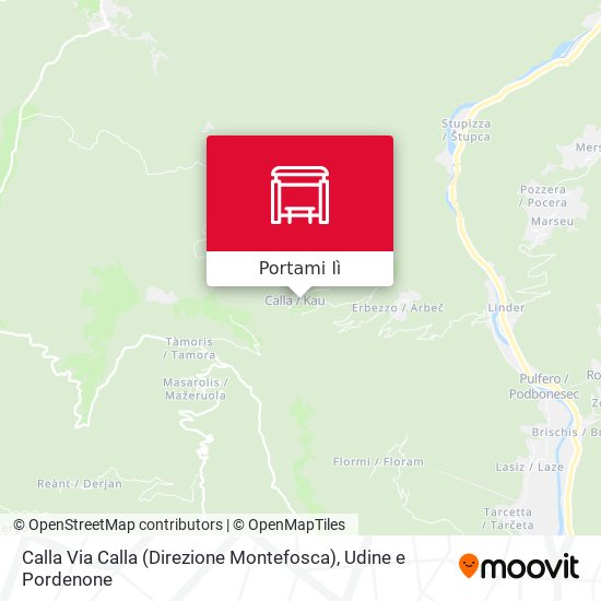 Mappa Calla Via Calla (Direzione Montefosca)