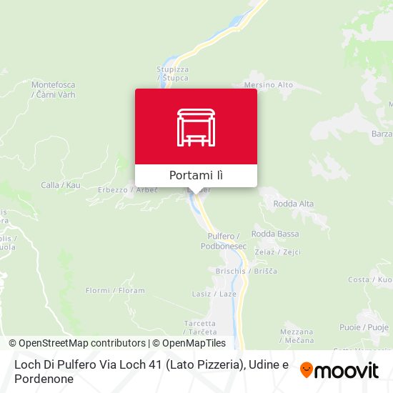 Mappa Loch Di Pulfero Via Loch 41 (Lato Pizzeria)