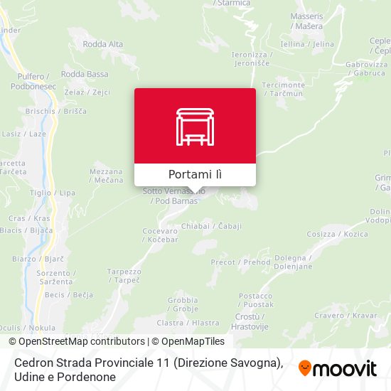 Mappa Cedron Strada Provinciale 11 (Direzione Savogna)