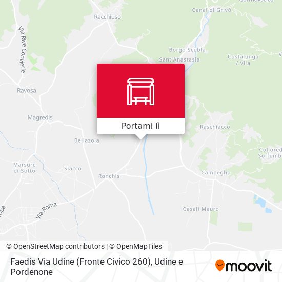 Mappa Faedis Via Udine (Fronte Civico 260)