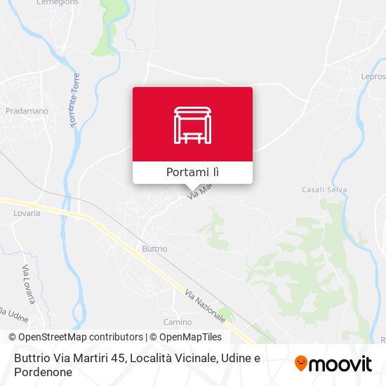 Mappa Buttrio Via Martiri 45, Località Vicinale