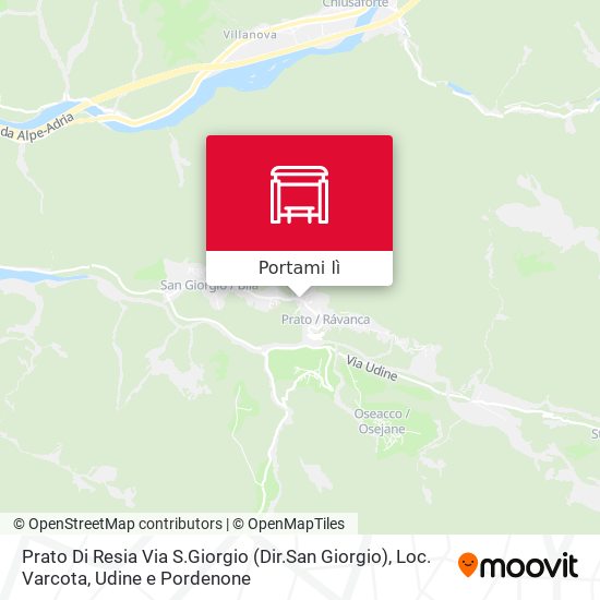 Mappa Prato Di Resia Via S.Giorgio (Dir.San Giorgio), Loc. Varcota