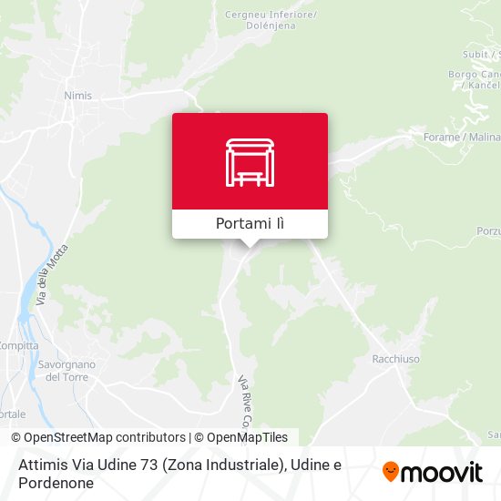 Mappa Attimis Via Udine 73 (Zona Industriale)