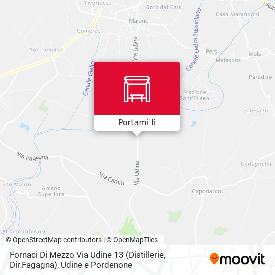 Mappa Fornaci Di Mezzo Via Udine 13 (Distillerie, Dir.Fagagna)