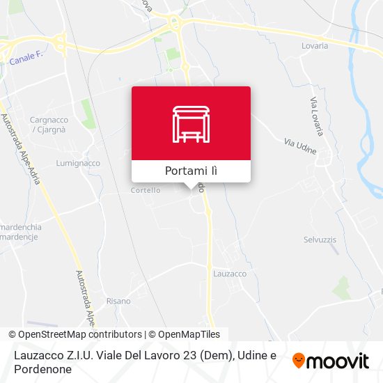 Mappa Lauzacco Z.I.U. Viale Del Lavoro 23 (Dem)