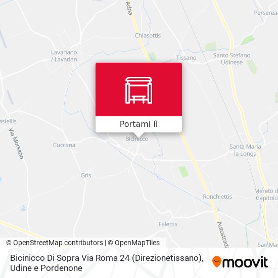 Mappa Bicinicco Di Sopra Via Roma 24 (Direzionetissano)