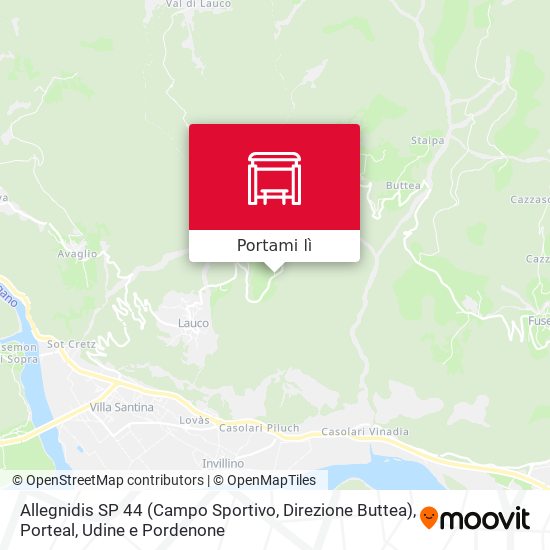 Mappa Allegnidis SP 44 (Campo Sportivo, Direzione Buttea), Porteal