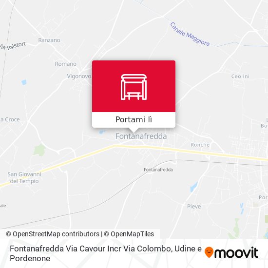 Mappa Fontanafredda Via Cavour Incr Via Colombo