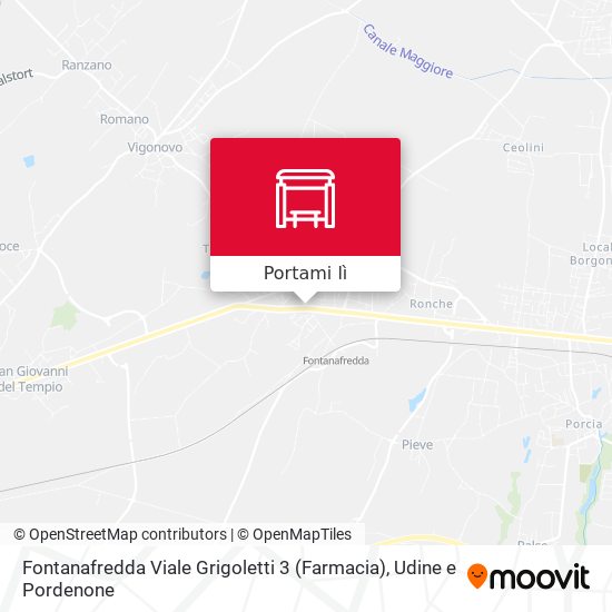 Mappa Fontanafredda Viale Grigoletti 3 (Farmacia)