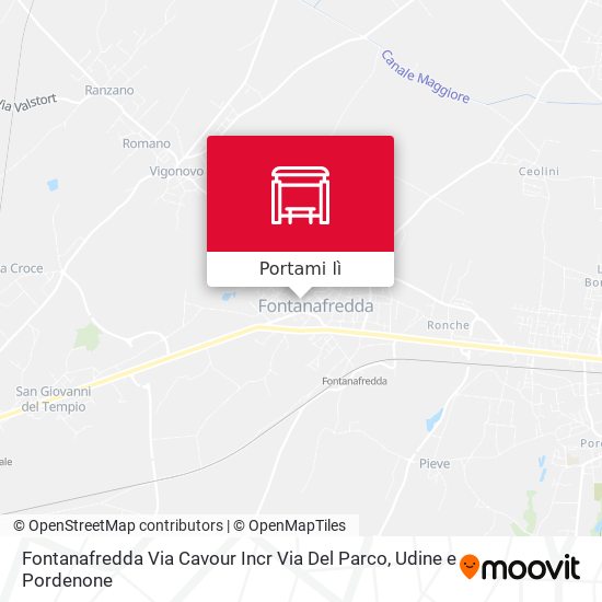 Mappa Fontanafredda Via Cavour Incr Via Del Parco