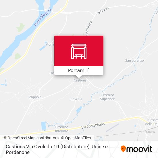 Mappa Castions Via Ovoledo 10 (Distributore)